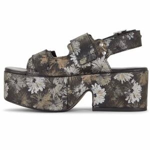 Free People Platform Sandals - Follow Your Own Path Floral Daisy Strappy Shoe 41